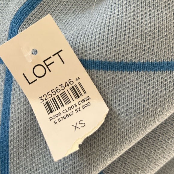 Loft Windowpane Mock Neck Tunic Sweater - Picture 2 of 5